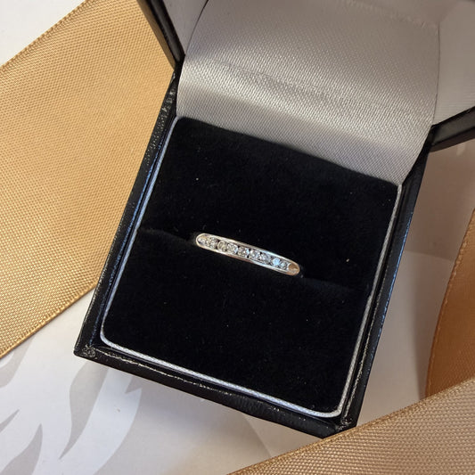9ct White Gold Diamond Half Eternity Ring