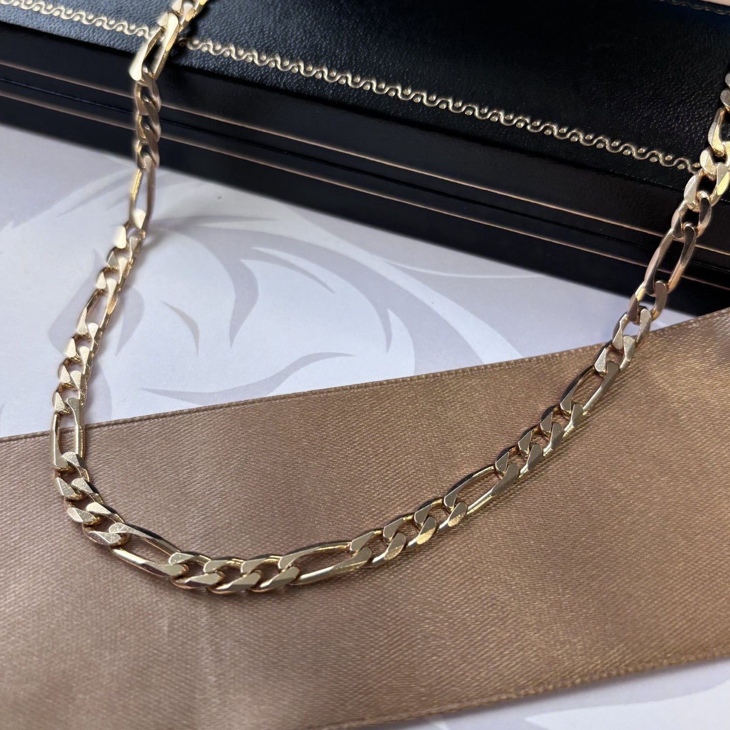 9ct Gold Figaro Chain Solid Gold – 24 Inch
