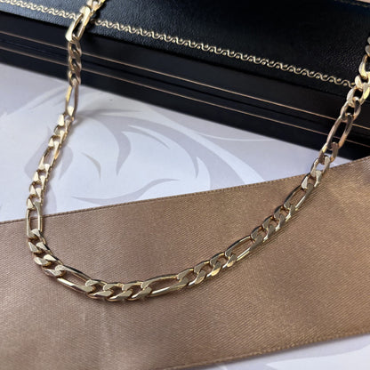 9ct Gold Figaro Chain Solid Gold – 24 Inch