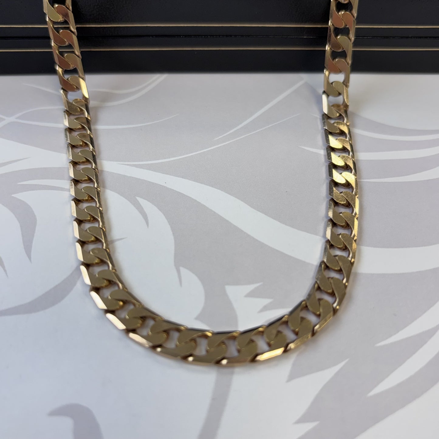 9ct Gold Curb Chain Solid Gold– 24 Inch