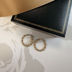 9ct Gold Twist Hoop Earrings