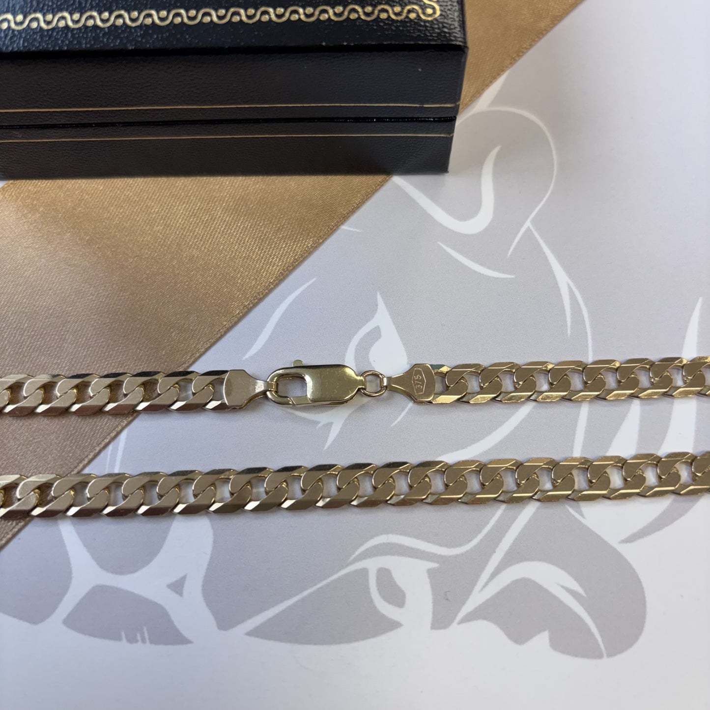 9ct Gold Curb Chain Solid Gold – 21 Inch