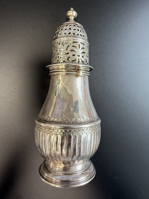 Rare Antique Queen Anne Britannia Silver Sugar Caster Charles Adam London 1707