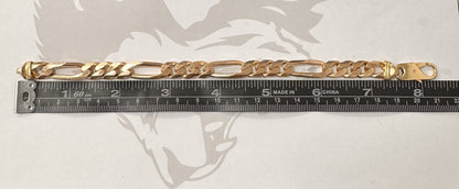 9ct Rose Gold Figaro Bracelet - 8 Inch – view 4