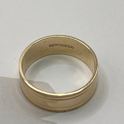 9ct Yellow Gold 5mm Wide Wedding Band Ring – view 5