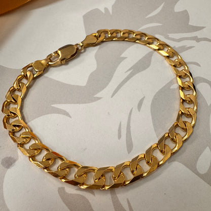 9ct Yellow Gold Curb Bracelet - 8 Inch – view 2