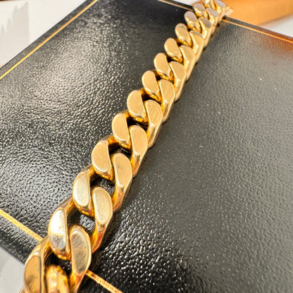 9ct Yellow Gold Curb Bracelet - 8 Inch – view 3