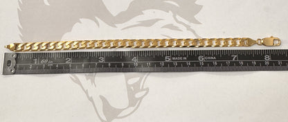 9ct Yellow Gold Curb Bracelet - 8 Inch – view 5