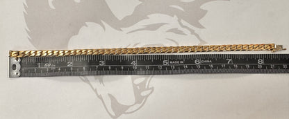 9ct Yellow Gold Curb Solid Bracelet - 8.5 Inch – view 6
