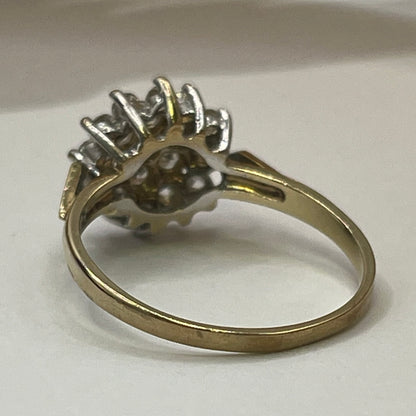 9ct Yellow Gold CZ Cluster Ring – view 4