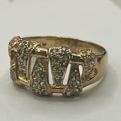 9ct Yellow Gold Diamond Ring – view 3