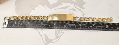 9ct Yellow Gold ID Curb Bracelet - 8 Inch – view 5