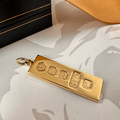 9ct Yellow Gold Ingot Pendant – view 2