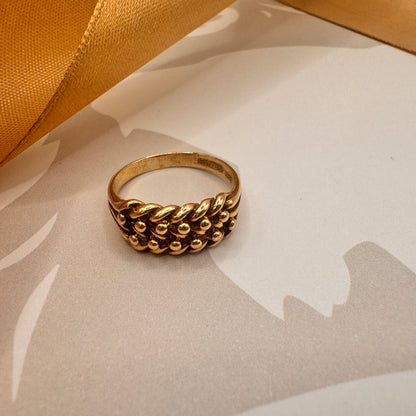 9ct Yellow Gold Keeper Ring – view 3