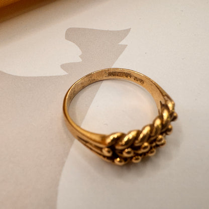 9ct Yellow Gold Keeper Ring – view 4