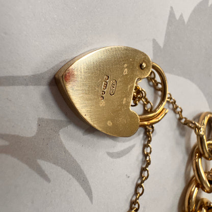 9ct Yellow Gold Padlock Bracelet - 7 Inch – view 6