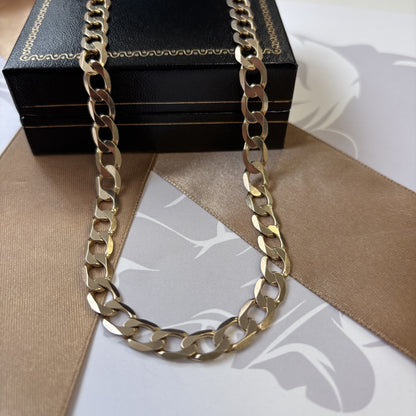 9ct Gold Curb Chain Solid Gold – 20 Inch