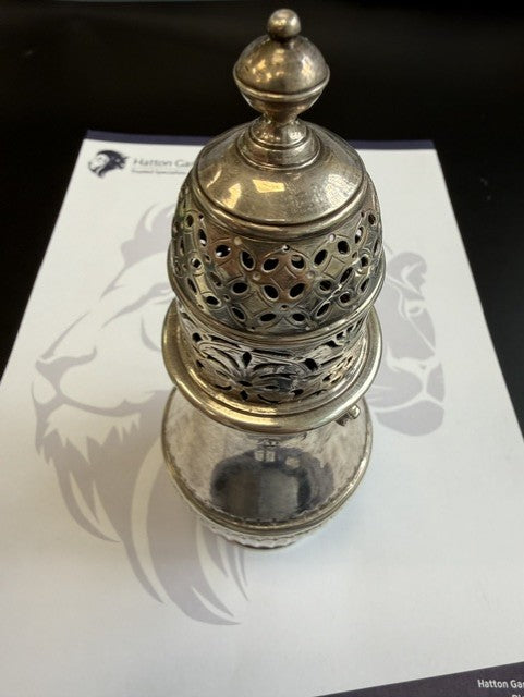 Rare Antique Queen Anne Britannia Silver Sugar Caster Charles Adam London 1707