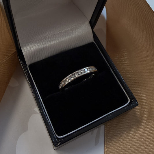 14ct White Gold Full Eternity Diamond Ring