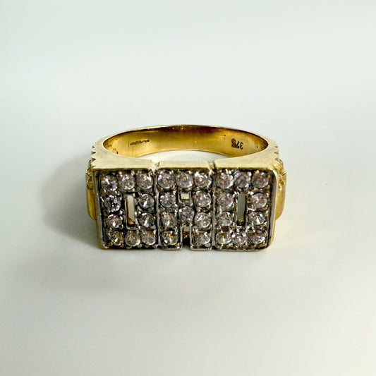 9ct Yellow Gold DAD Stone Ring
