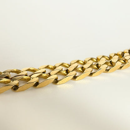 9ct Yellow Gold Square Curb Chain 30 inch