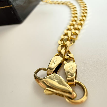 9ct Yellow Gold Square Curb Chain 30 inch
