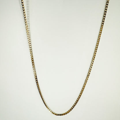 9ct Yellow Gold Square Curb Chain 30 inch