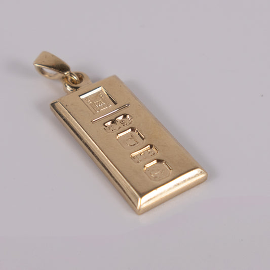 9ct Yellow Gold Ingot Pendant – Limited Edition No. 1441