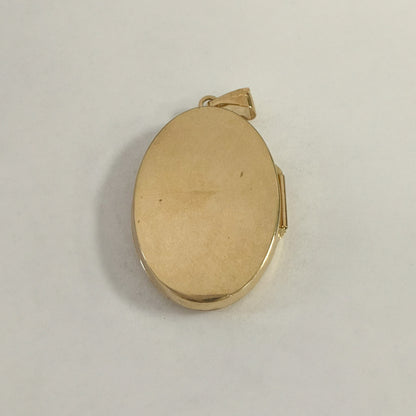 9ct Yellow Gold Oval Floral Locket