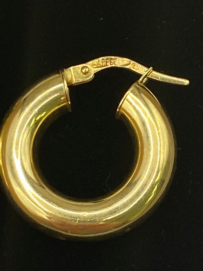 18ct Yellow Gold Classic Hoop Earrings