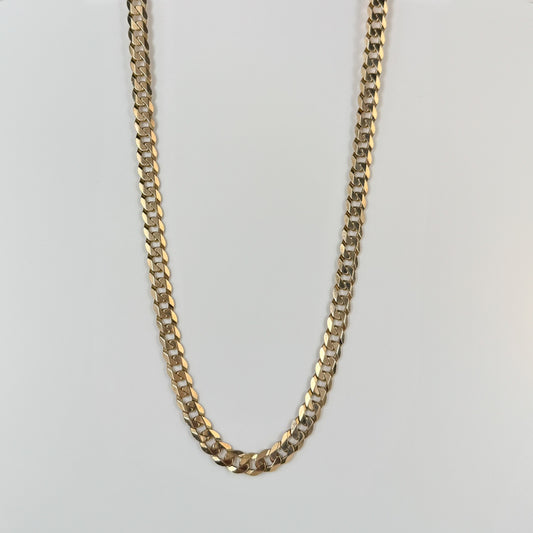 9ct Yellow Gold Curb Chain 20 inches