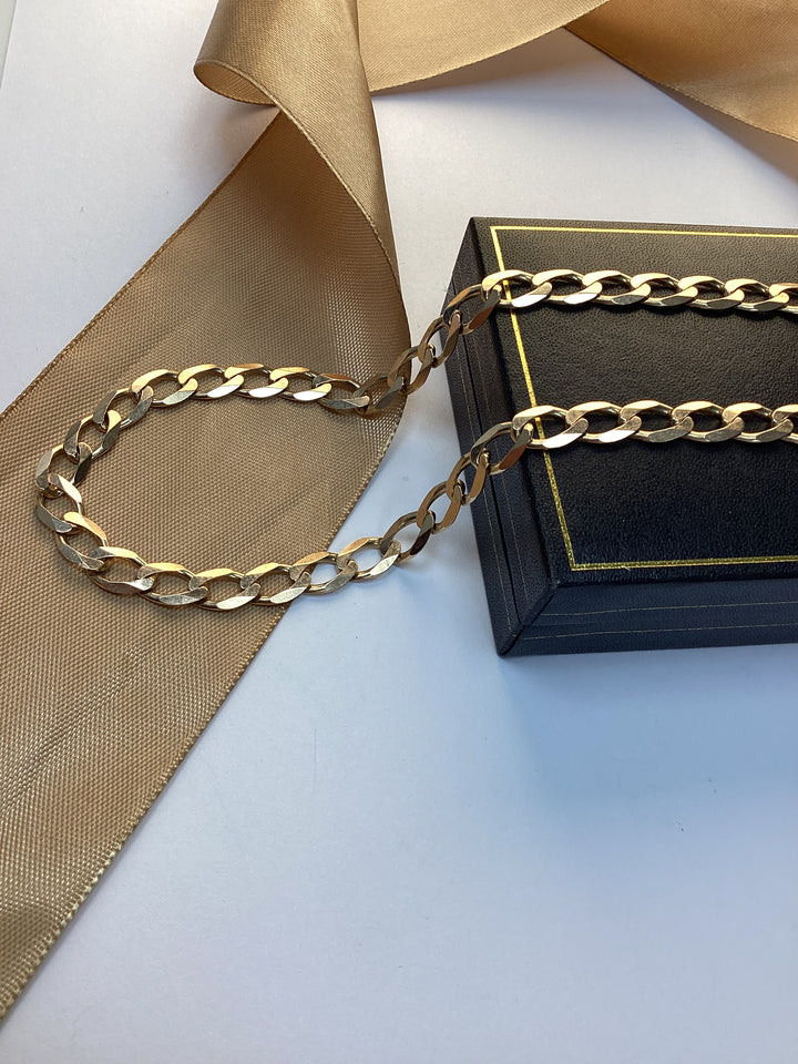 9ct Yellow Gold Curb Chain - 24 Inch