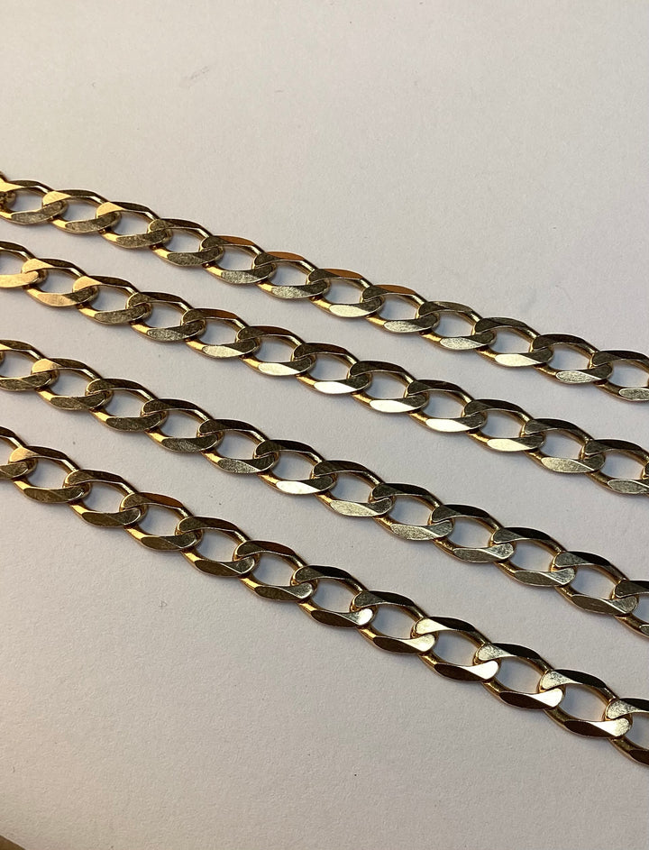 9ct Yellow Gold Curb Chain - 24 Inch