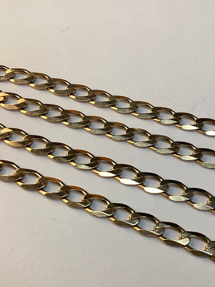 9ct Yellow Gold Curb Chain - 24 Inch