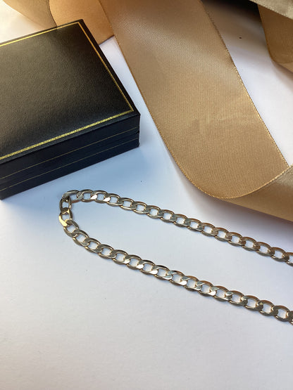 9ct Yellow Gold Curb Chain - 20 Inch