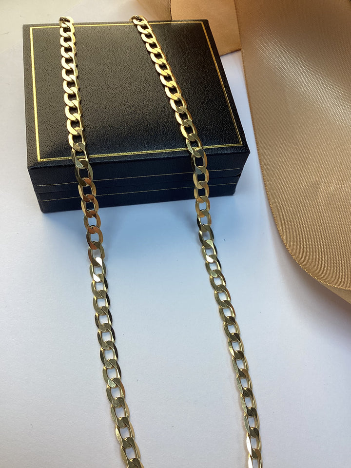 9ct Yellow Gold Curb Chain - 20 Inch