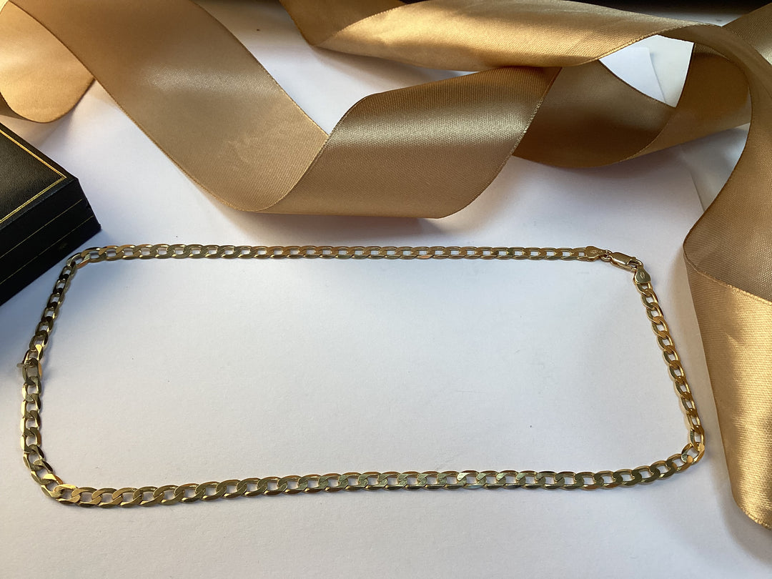 9ct Yellow Gold Curb Chain - 20 Inch