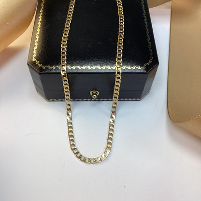 9ct Yellow Gold Curb Chain - 36 Inch
