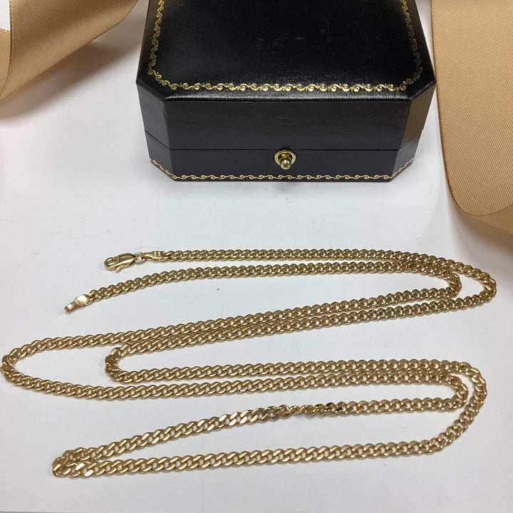 9ct Yellow Gold Curb Chain - 36 Inch