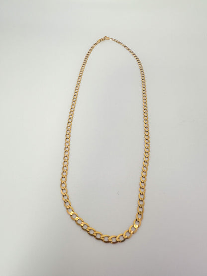 9ct Yellow Gold Curb Chain - 18 Inch