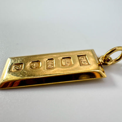 9ct Yellow Gold Ingot Pendant