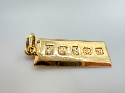 9ct Yellow Gold Ingot Pendant