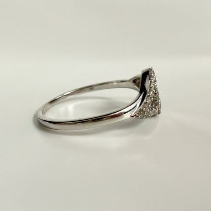 9ct White Gold Diamond Knot Ring