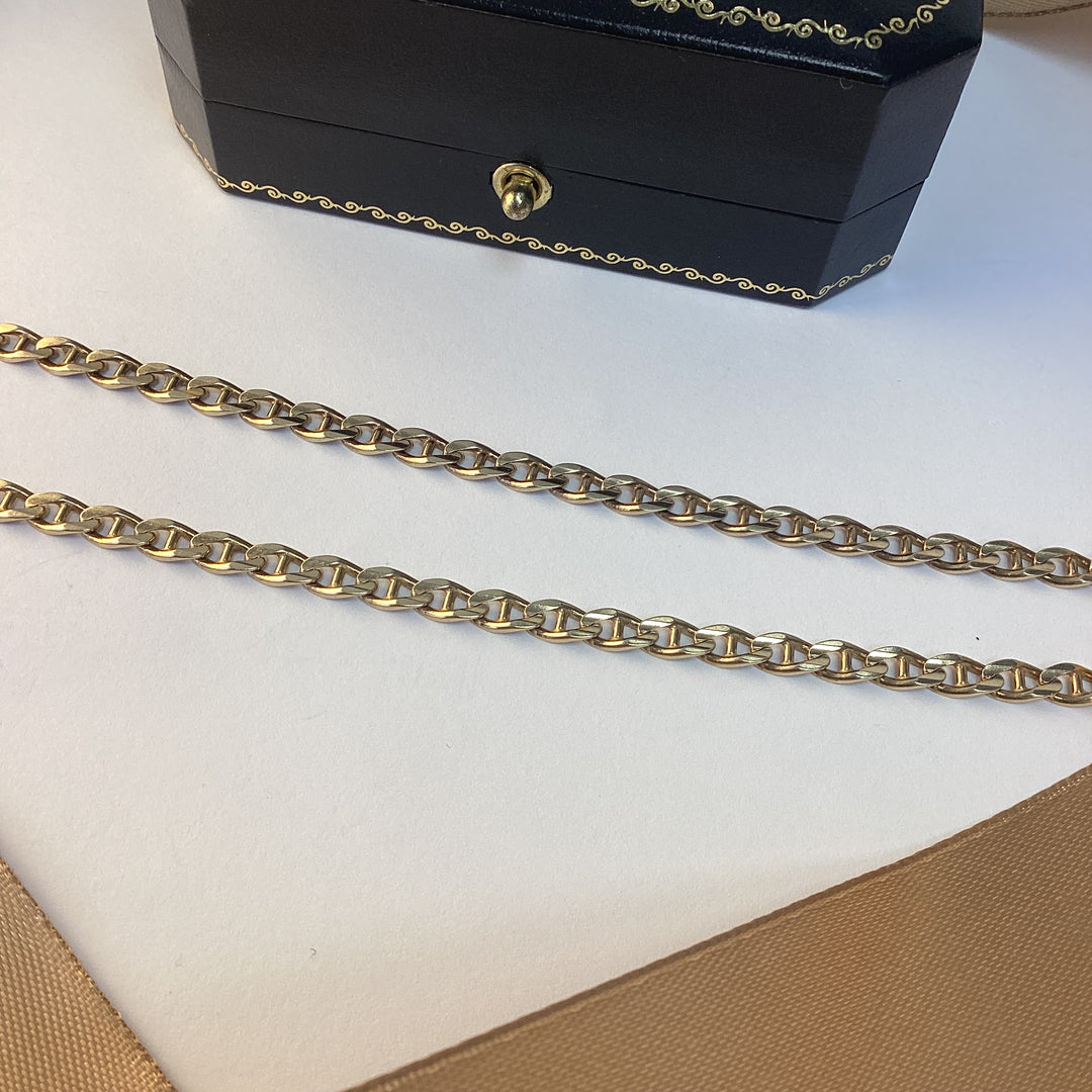 9ct Yellow Gold Anchor Mariner Chain - 20 Inch