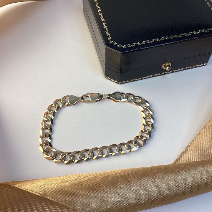 9ct Yellow Gold Curb Bracelet - 7.5 Inch