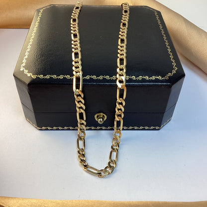 9ct Yellow Gold Figaro Chain - 32 Inch