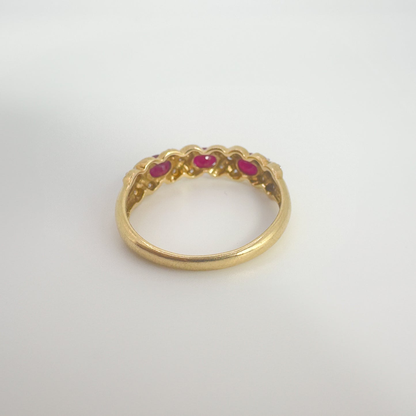 9ct Yellow Gold Ruby and Diamond Eternity Ring