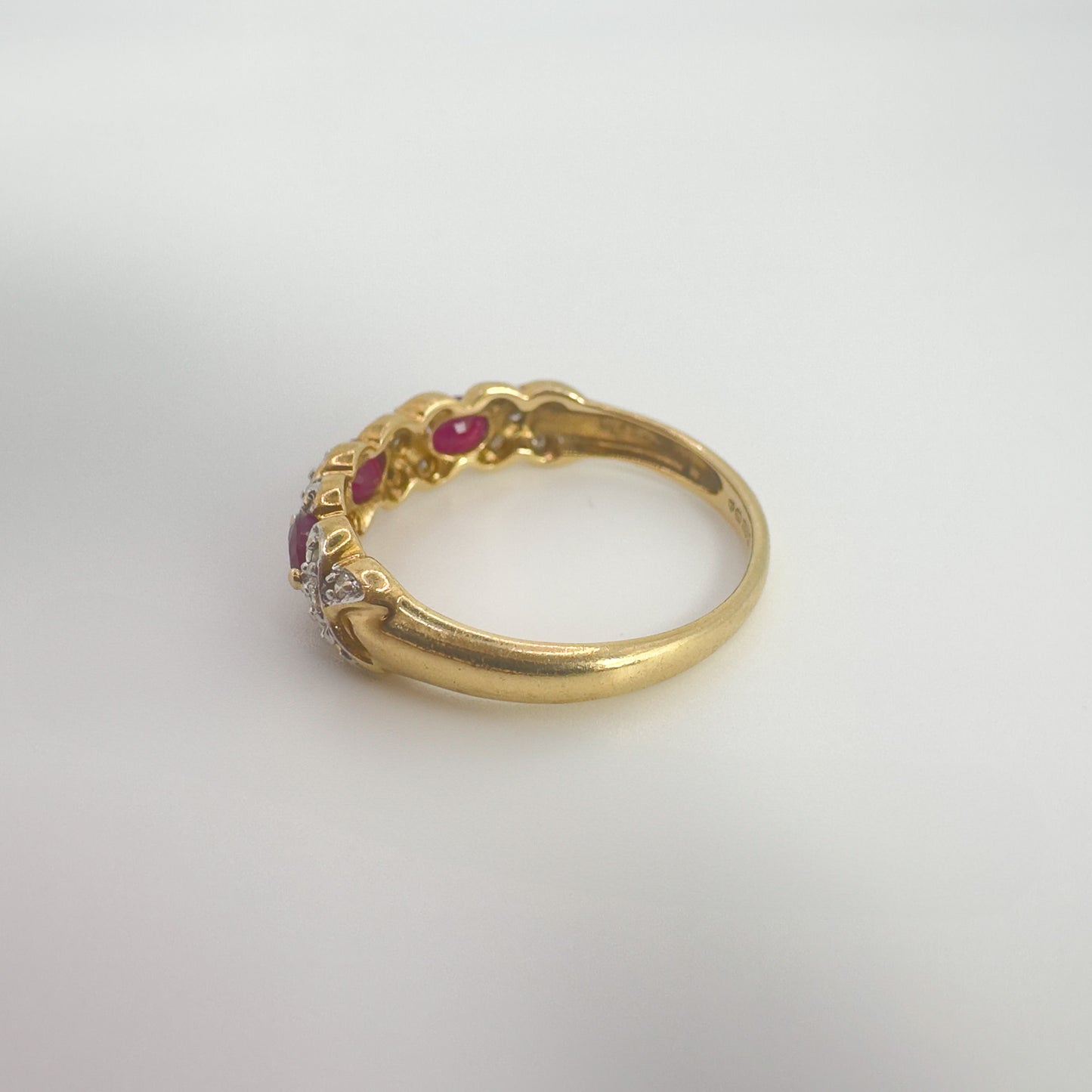 9ct Yellow Gold Ruby and Diamond Eternity Ring