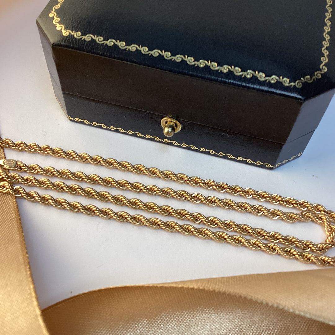 9ct Yellow Gold Rope Chain - 20 Inch