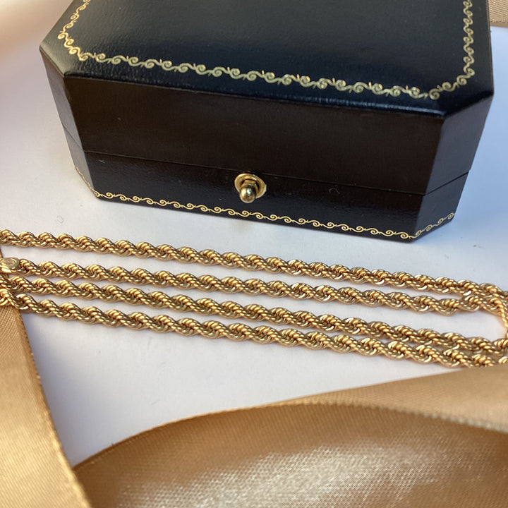 9ct Yellow Gold Rope Chain - 20 Inch